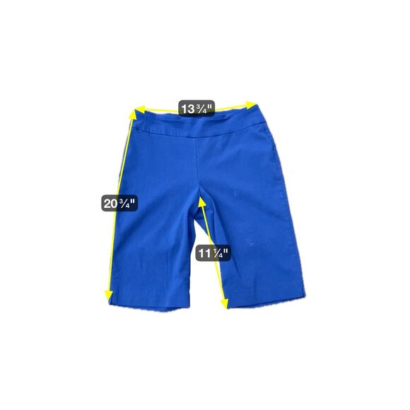 Counterparts Pull On Solid Skimmer Shorts Blue Sz 8 Bermuda Rayon Casual - Picture 8 of 11
